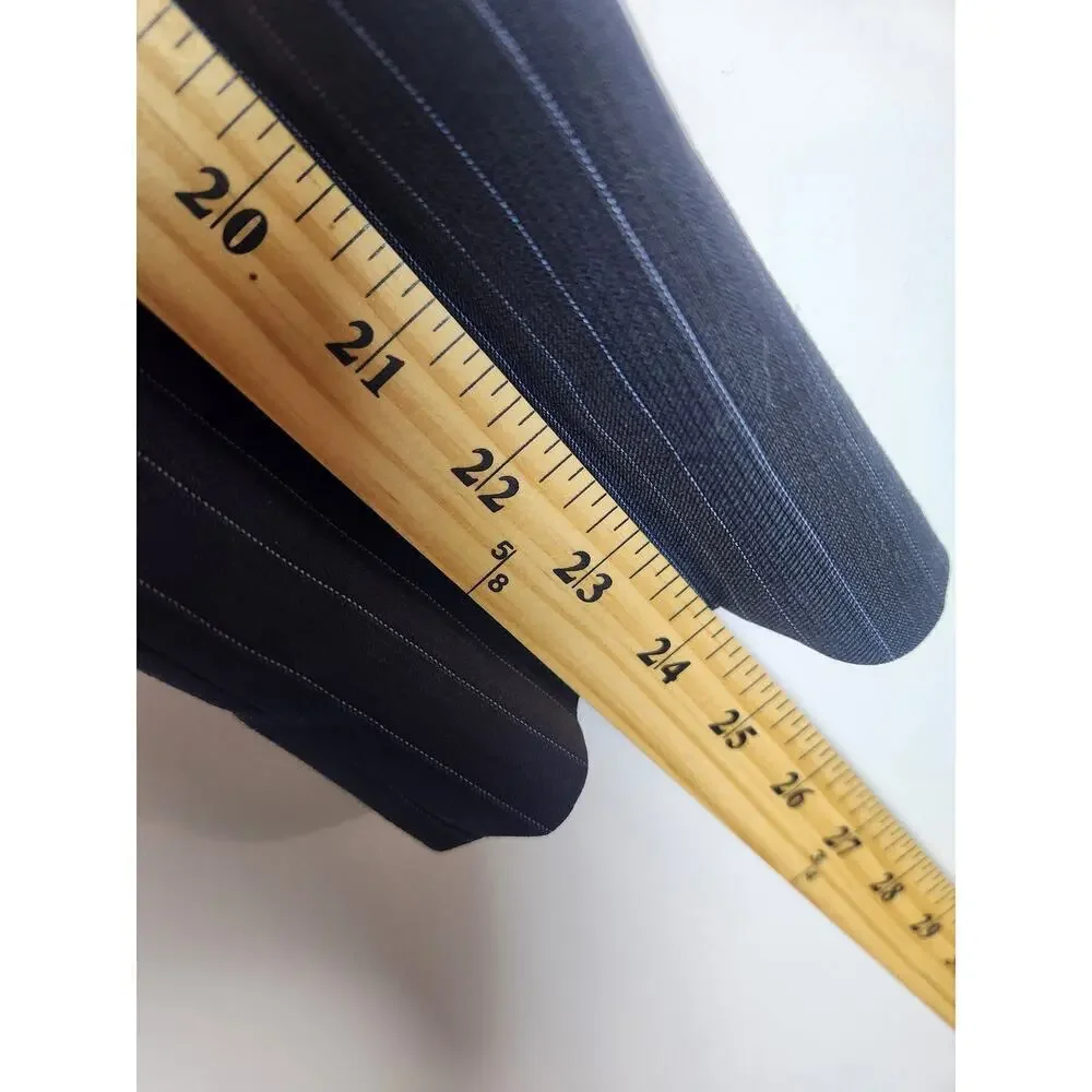 J Crew Vtg womens wool Blazer sz 8 navy pinstripe 1 button academic old money - Picture 10 of 10